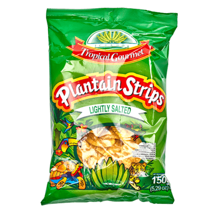 TROPICAL GOURMET SALTED PLANTAIN CHIPS LONG CUT